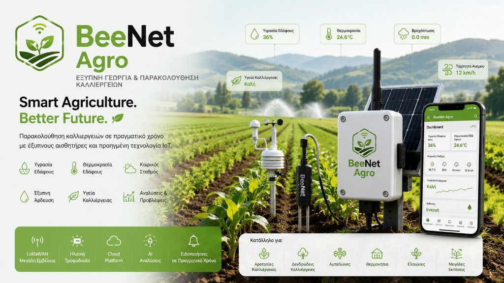 BeeNet Agro — Έξυπνη Γεωργία και Παρακολούθηση Καλλιεργειών